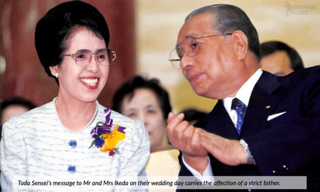 [Article] Toda Sensei in His Celebratory Message to Mr and Mrs Ikeda on Their Wedding Day