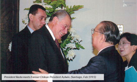 [Article] Mr Ikeda, the “Builder of Peace”, Says Former Chilean President Aylwin