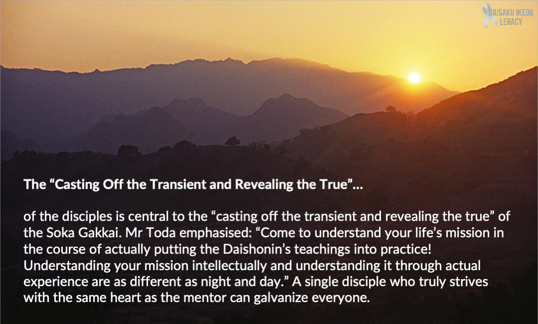 [Quotes] “Casting off the Transient and Revealing the True” of the disciples​