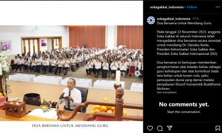 [NEWS] Indonesian Soka members pay tribute to their beloved mentor