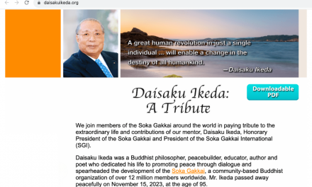 [NEWS] Daisaku Ikeda Website Committee Pays Tribute to Ikeda Sensei