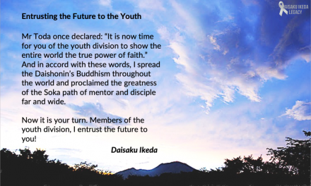 [Quotes] Entrusting the Future to the Youth​