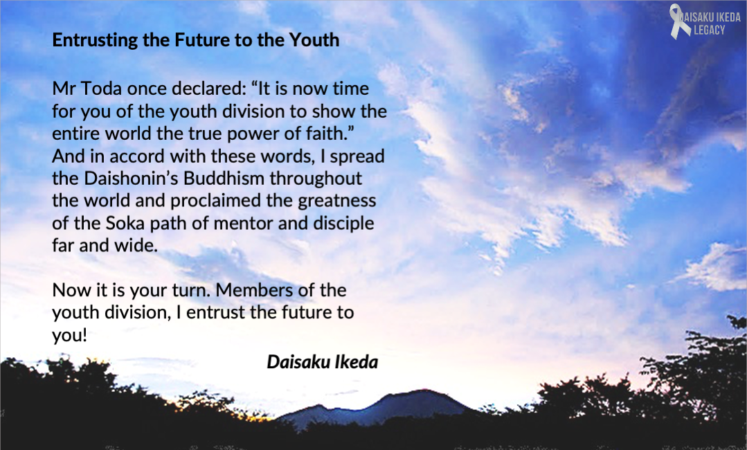 [Quotes] Entrusting the Future to the Youth​