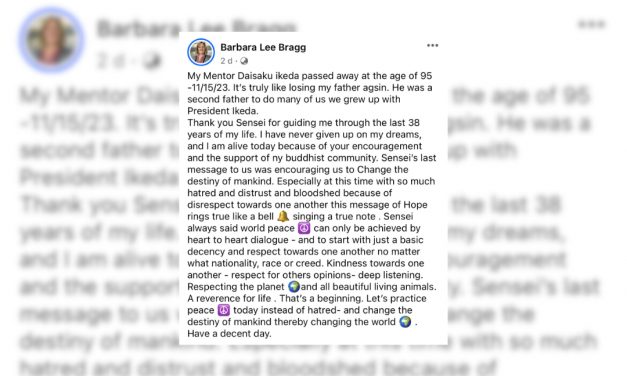 [NEWS] Inspiring Disciples Condolences To Our Mentor Ikeda Sensei Around the World [Part 1]