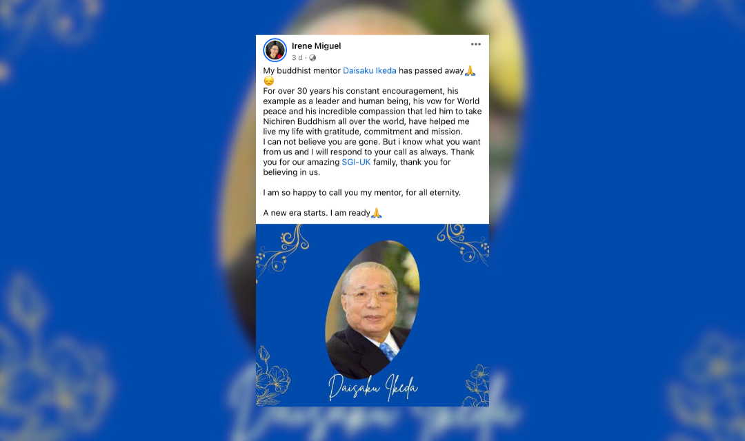 [NEWS] Inspiring Disciples Condolences To Our Mentor Ikeda Sensei Around the World [Part 1]